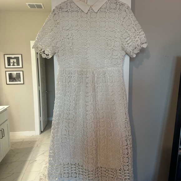 JessaKae Dresses & Skirts - JessaKae Cream Lace Midi Dress